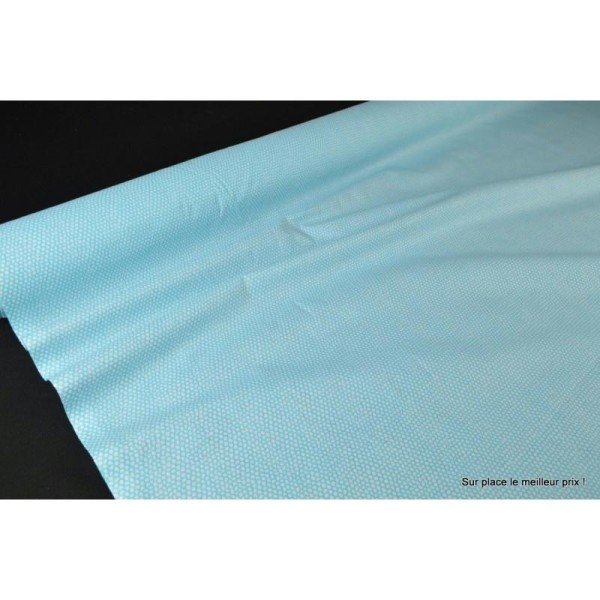 Tissu 100% coton dessin squama turquoise 160cm 110gr/m² . x1m - Photo n°2