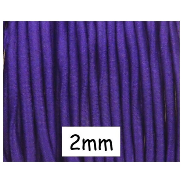 4m De Fil Élastique 2mm De Couleur Violet 2mm - Photo n°1