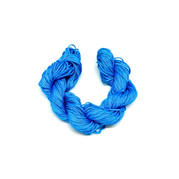 Echeveau De 29m De Fil Nylon Tressé Bleu Électrique 0,8mm Bracelet Wrap, Shamballa - Photo n°1