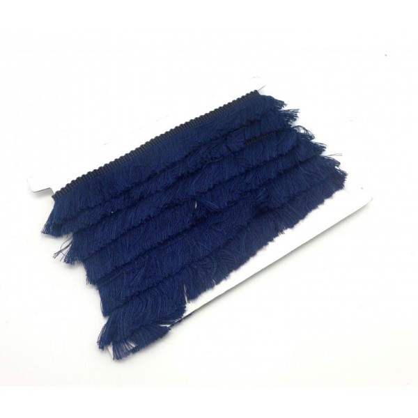 50cm De Galon Frange  De Couleur Bleu Marine Foncé En Polyester Et Coton - Photo n°1