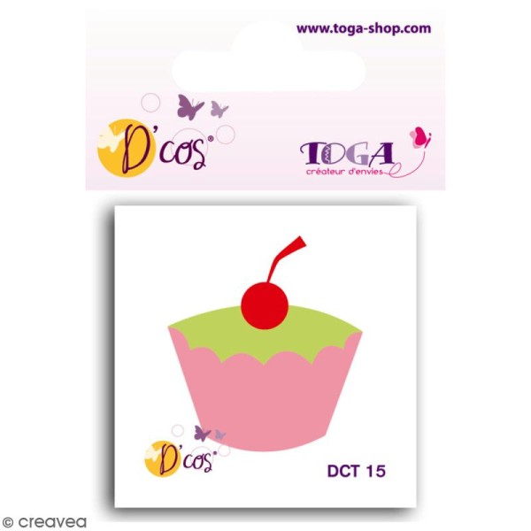 Die D'COS Cupcake - Plaque 4,5 x 4,5 cm - Photo n°1