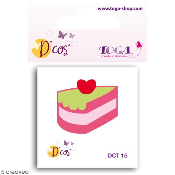 Die D'COS Part de gâteau - Plaque 4,5 x 4,5 cm - Photo n°1