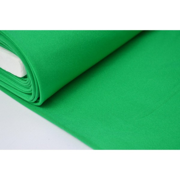 Tissu LYCRA brillant bi elastique coloris vert - Photo n°1