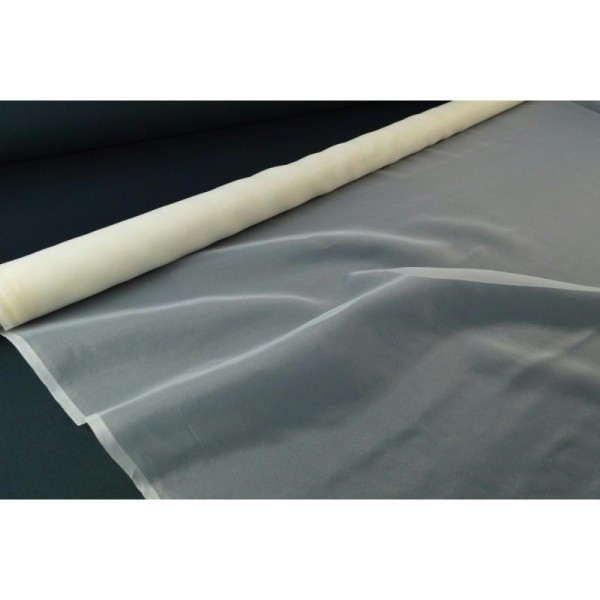Organza Ivoire 100% polyester 150cm . - Photo n°2