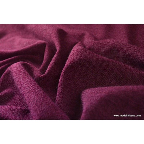 Maille tricoter prune polyester elasthanne .x1m - Photo n°3