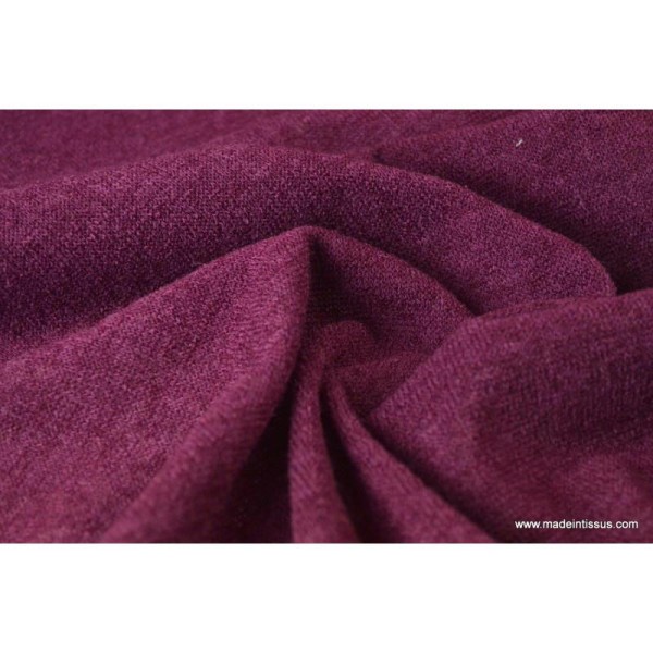 Maille tricoter prune polyester elasthanne .x1m - Photo n°4