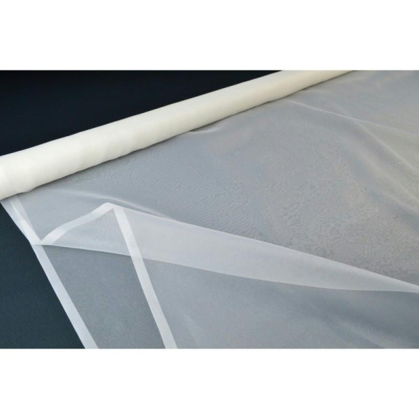 Organza  ivoire 100% polyester 300cm . - Photo n°2