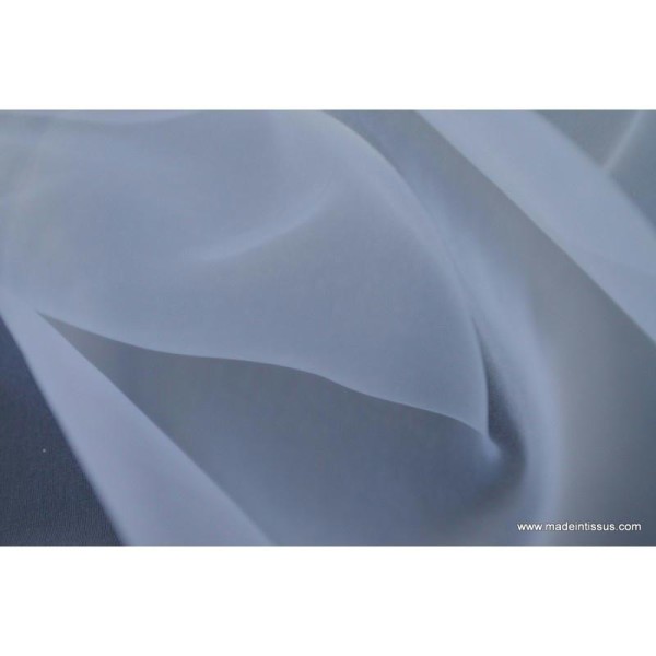 Organza polyester blanc 300cm . - Photo n°1