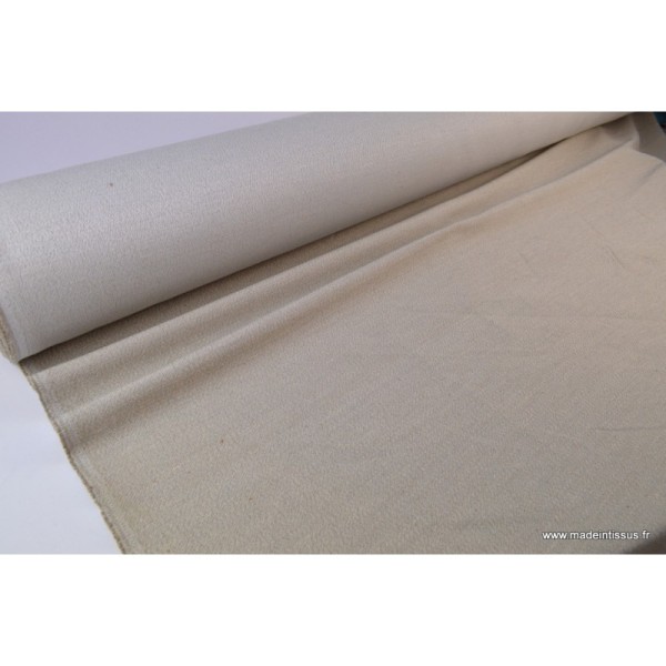 Tissu Sergé lourd coton lin naturel .x 1m - Photo n°2