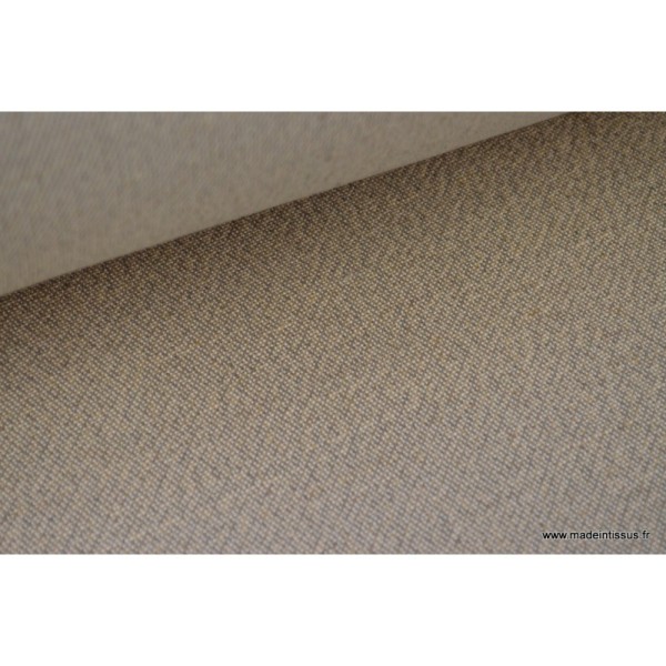 Tissu Sergé lourd coton lin naturel .x 1m - Photo n°3