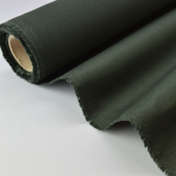 Tissu sergé coton mi-lourd kaki 260gr/m² - Photo n°1