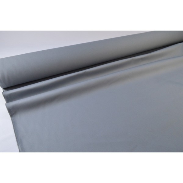 Tissu sergé coton mi-lourd gris 260gr/m² - Photo n°2