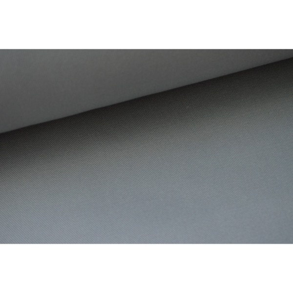 Tissu sergé coton mi-lourd gris 260gr/m² - Photo n°3