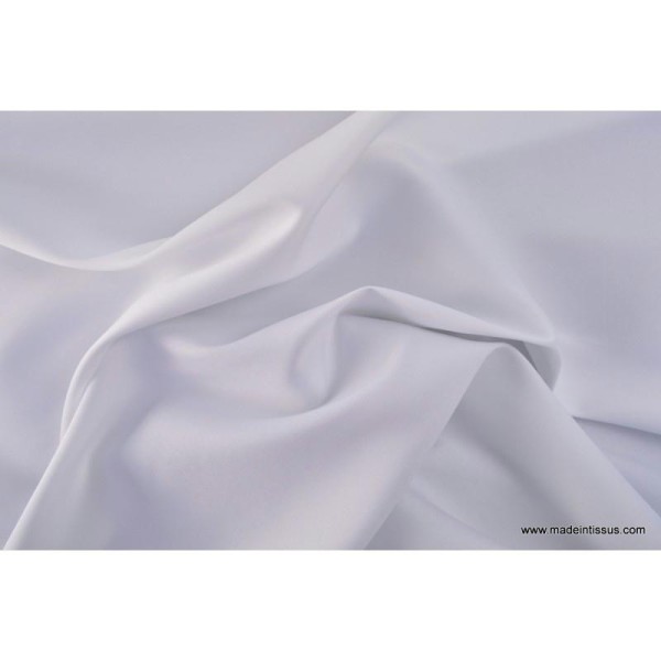 Tissu sergine blanc pour robe de mariée - Photo n°3