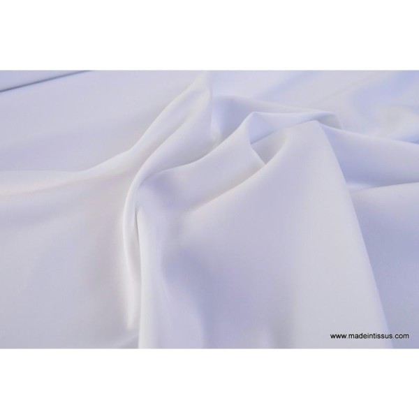 Tissu sergine blanc pour robe de mariée - Photo n°4