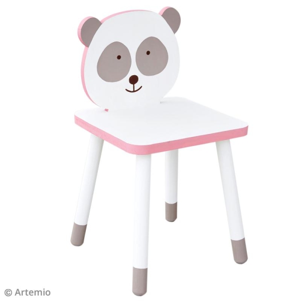 Chaise pour enfant à construire et décorer - Panda adorable - 29 x 53 cm - Photo n°3