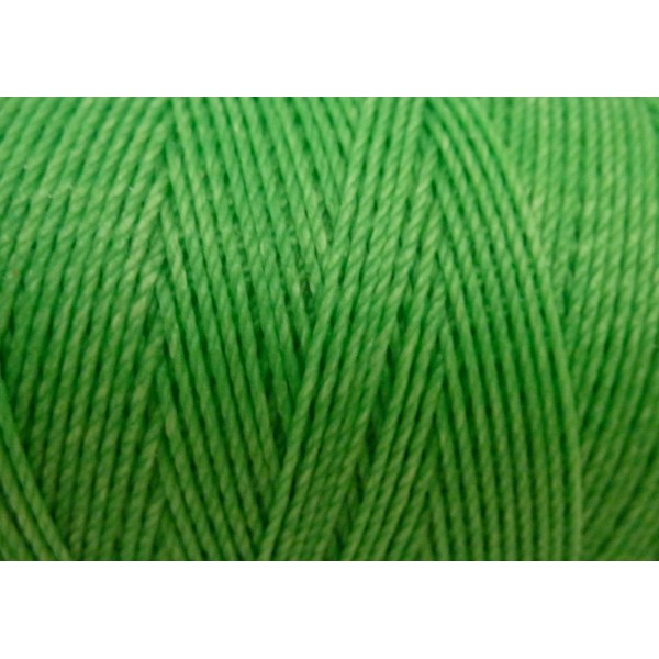 R-5m Fil Polyester Ciré 0,8mm De Couleur Vert Herbe - Photo n°2