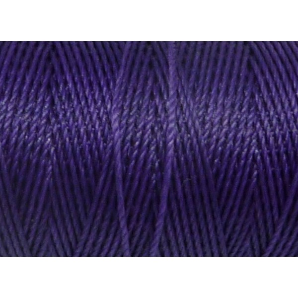 5m Fil Polyester Ciré 0,8mm De Couleur Violet Lilas - Photo n°1