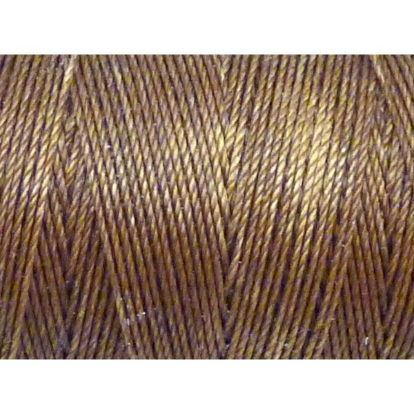 R-5m Fil Polyester Ciré 0,8mm De Couleur Marron Bronze - Photo n°2