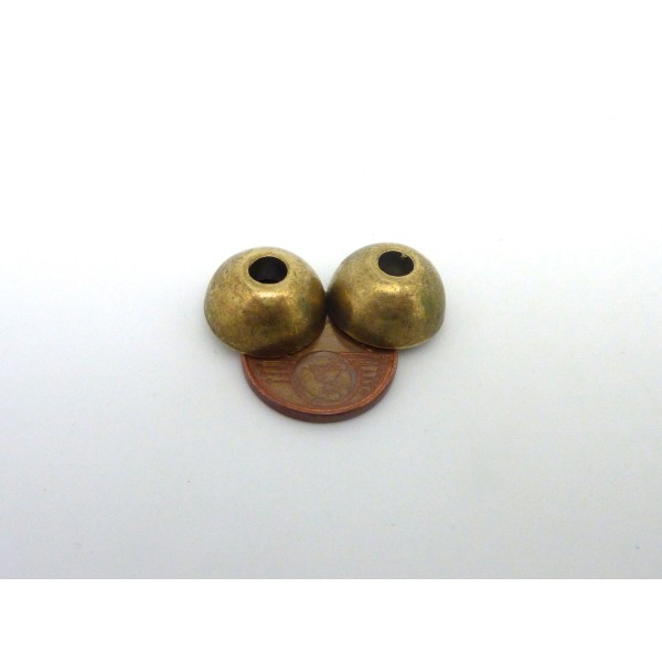 R-fermoir Aimanté Boule En Métal De Couleur Bronze Pour Cordon De 3,5mm - Photo n°2