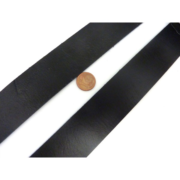20cm Cuir Plat Largeur 29,5mm De Couleur Noir Pour Bracelet Manchette Par Exemple - Photo n°2