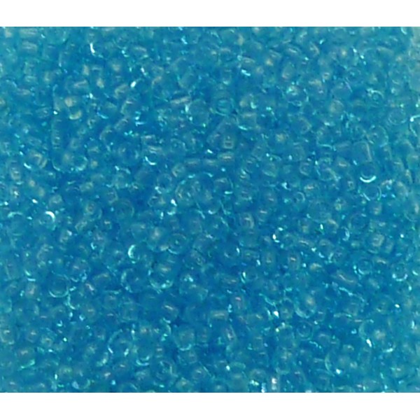 R-20g Soit Environ 2040 Perles De Rocaille 2mm En Verre De Couleur Bleu Cyan - Photo n°1