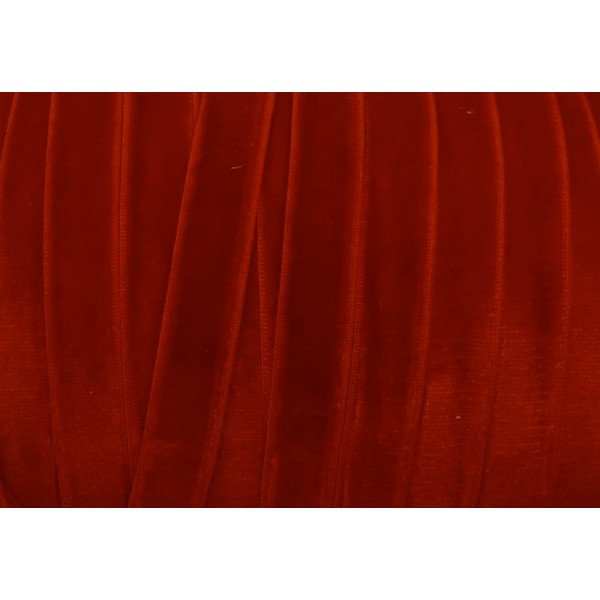 1m Ruban Élastique Velours 10mm De Couleur Rouge - Photo n°1