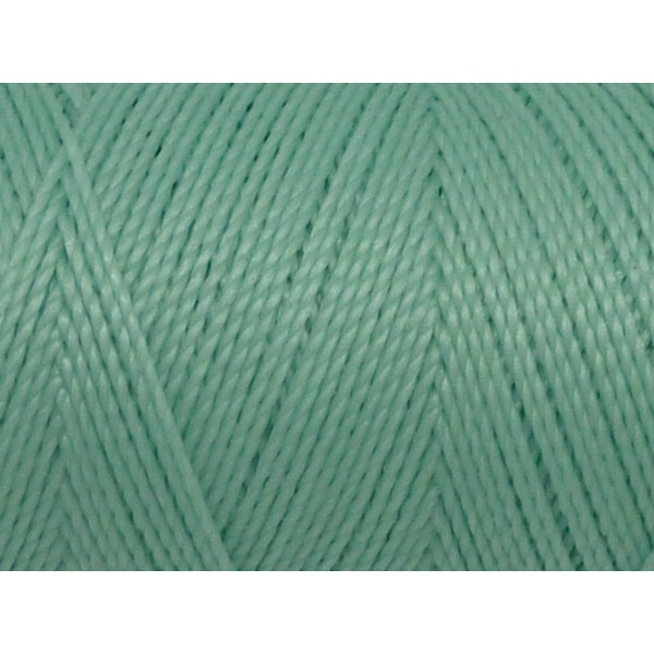 5m Fil Polyester Ciré 0,8mm De Couleur Vert D'eau Mat - Photo n°1