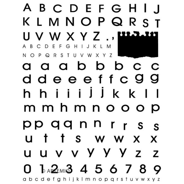 Tampons clear stamp Alphabet classique - Set de 156 tampons - Photo n°1