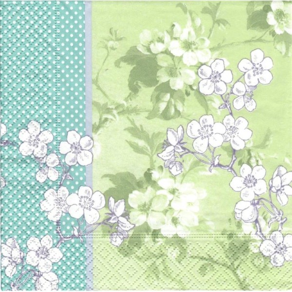 4 Serviettes en papier Fleurs de Cerisier Japon Format Lunch - Photo n°1