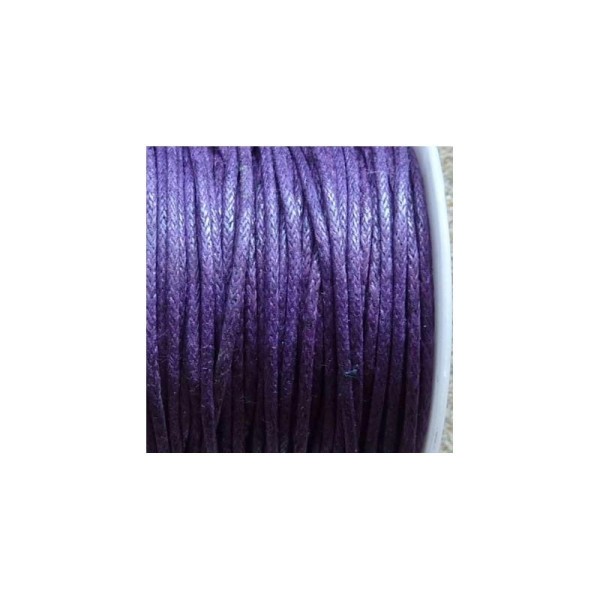 15m Fil Coton Ciré 1mm Violet, Lilas - Photo n°2