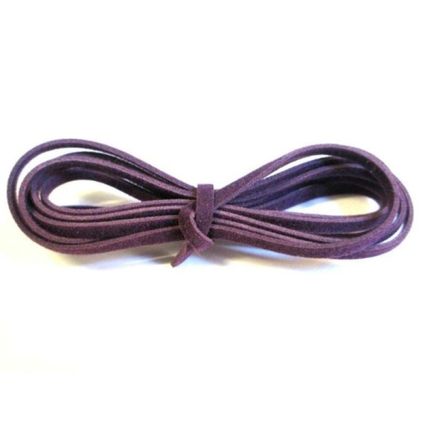 3 X 1M Cordon De Laine Couleur Violet - Photo n°1