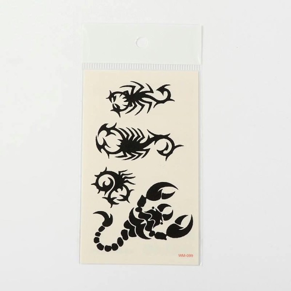 Planche de tatouage temporaire motif scorpion noir - Photo n°1