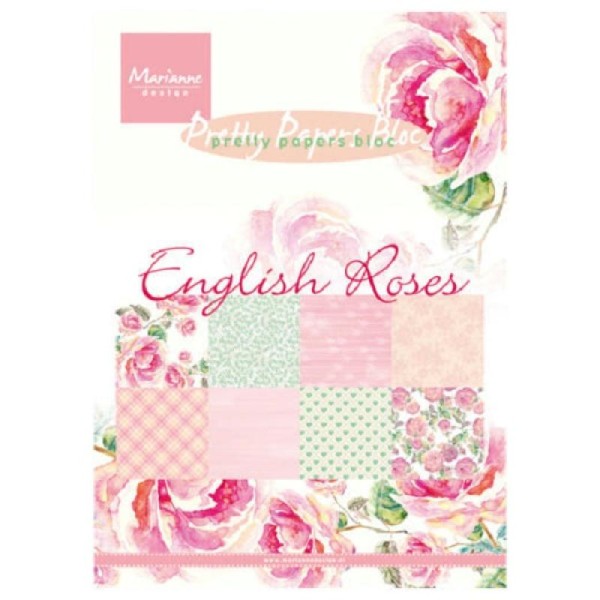 Bloc MARIANNE DESIGN - English Roses - 15x20 cm - 32 feuilles - Photo n°1