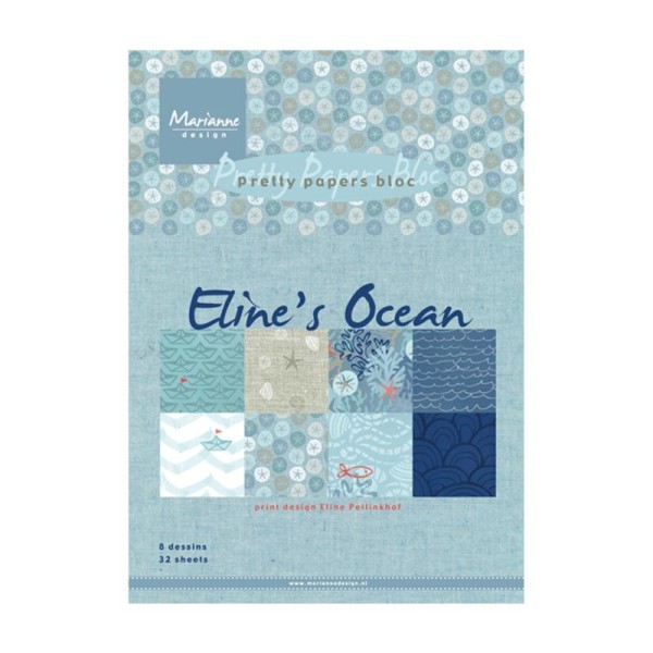 Bloc MARIANNE DESIGN - Eline's Ocean - 15x20 cm - 32 feuilles - Photo n°1