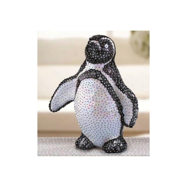 Pingouin en polystyrène blanc de 18 cm de haut, Styropor de densité supérieure - Photo n°2