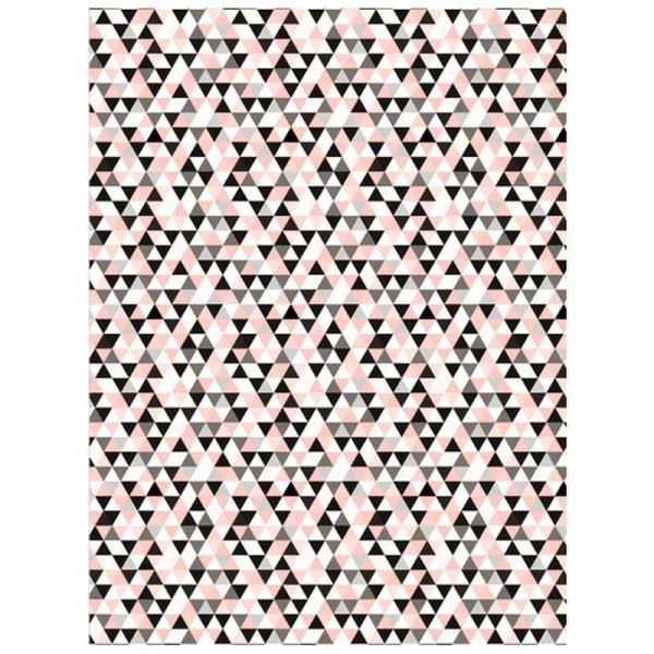 Feuille decopatch n°699, Formes géométriques rose gris, Papier 30x39 cm - Photo n°1
