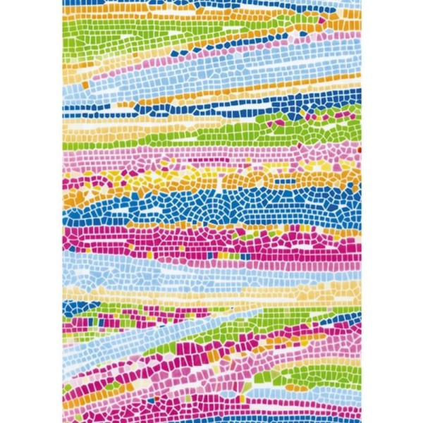 Feuille Decopatch n°506, Mosaïques multicolores, Papier 30x39 cm - Photo n°1