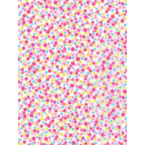 Feuille Decopatch n°689, Confettis multicolores, Papier imprimé Aquarelle 30x39 cm - Photo n°1