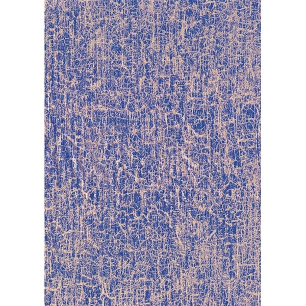Feuille Decopatch n°477, Craquelures Violet et Or, Papier 30x39 cm - Photo n°1