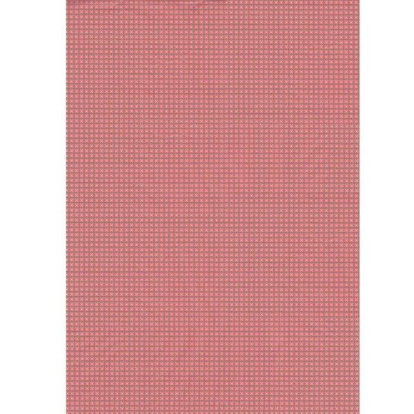 Feuille decopatch n°647, Petits carrés Roses sur fond gris, Papier 30x39 cm - Photo n°1