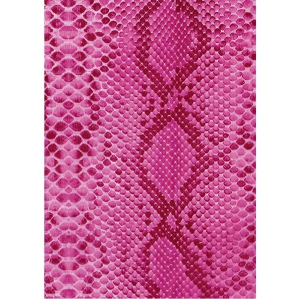 Feuille decopatch n°210, Peau de serpent rose, Papier 30x39 cm - Photo n°1
