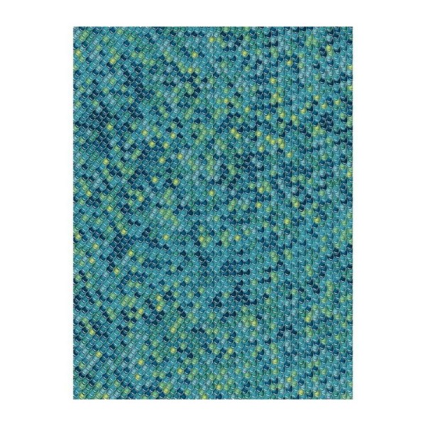 Feuille Decopatch n°729, Ecailles bleu vert de Poissons, Papier 30x39 cm - Photo n°1