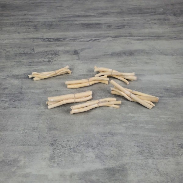 Lot de 6 petits Fagots de 4 bâtons en bois flotté, Branches Long. 8 cm, diam. 10mm - Photo n°1