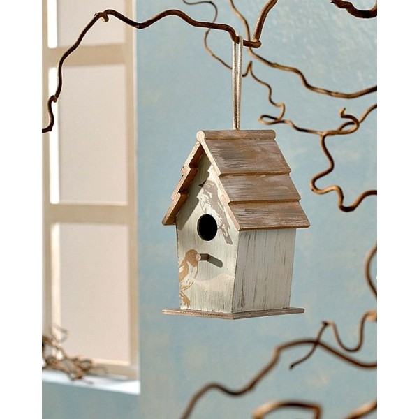 Abri en bois pour oiseaux, rectangulaire, haut. 22 cm, nichoir à customiser - Photo n°2