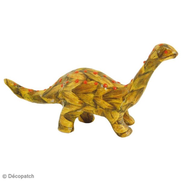 Dinosaure Brontosaure en papier maché 17 cm - Photo n°2