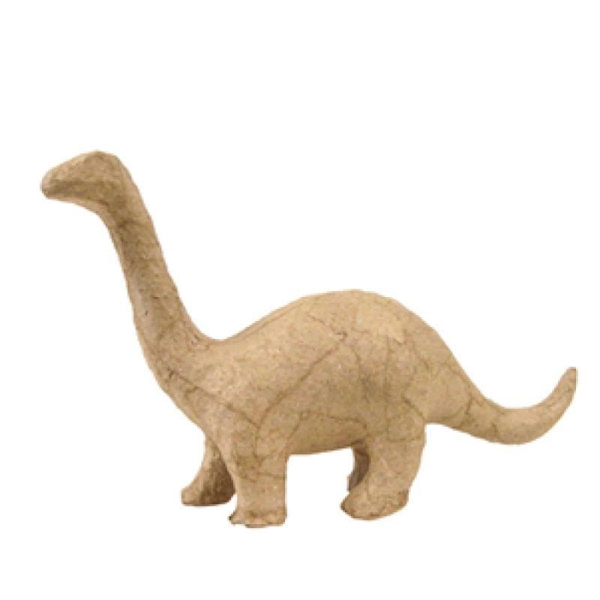 Dinosaure Brontosaure en papier maché 17 cm - Photo n°1