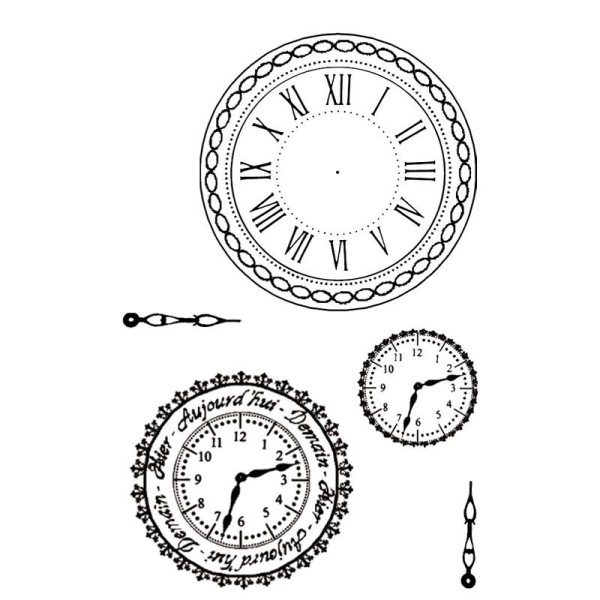 Tampons crystal Horloges x 5 - Photo n°3