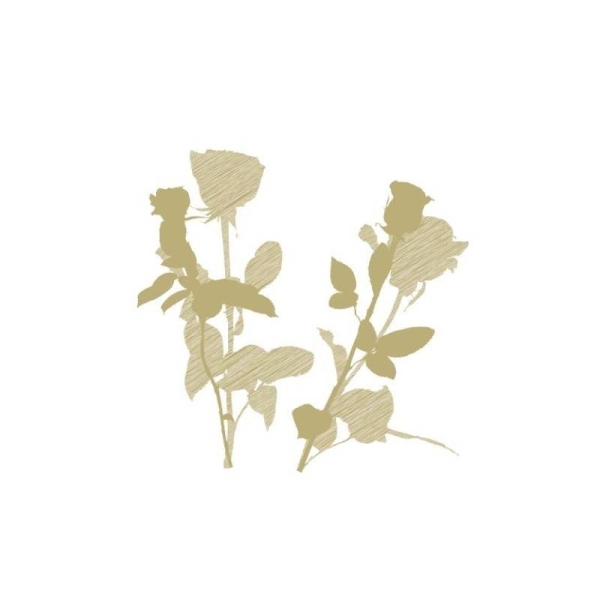 Sticker mural autocollant Silhouette de roses, 2 feuilles de 31 cm x 31 cm - Photo n°2