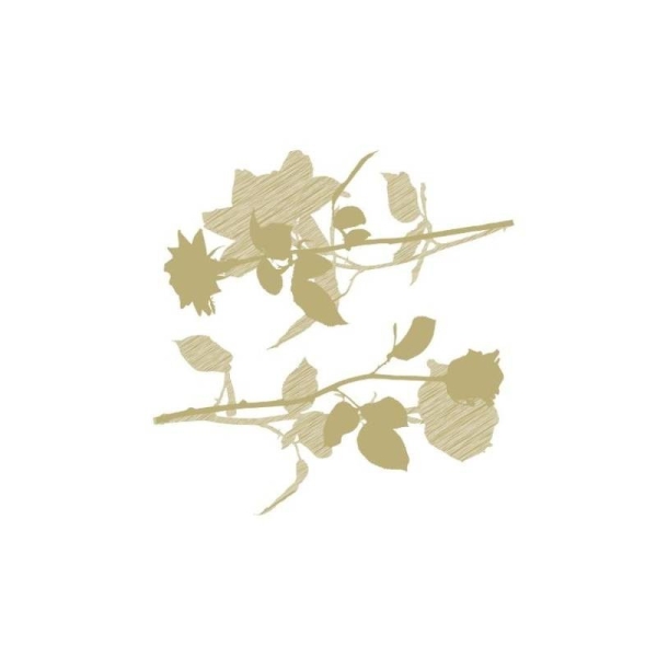 Sticker mural autocollant Silhouette de roses, 2 feuilles de 31 cm x 31 cm - Photo n°3